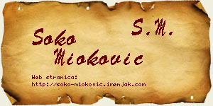 Soko Mioković vizit kartica